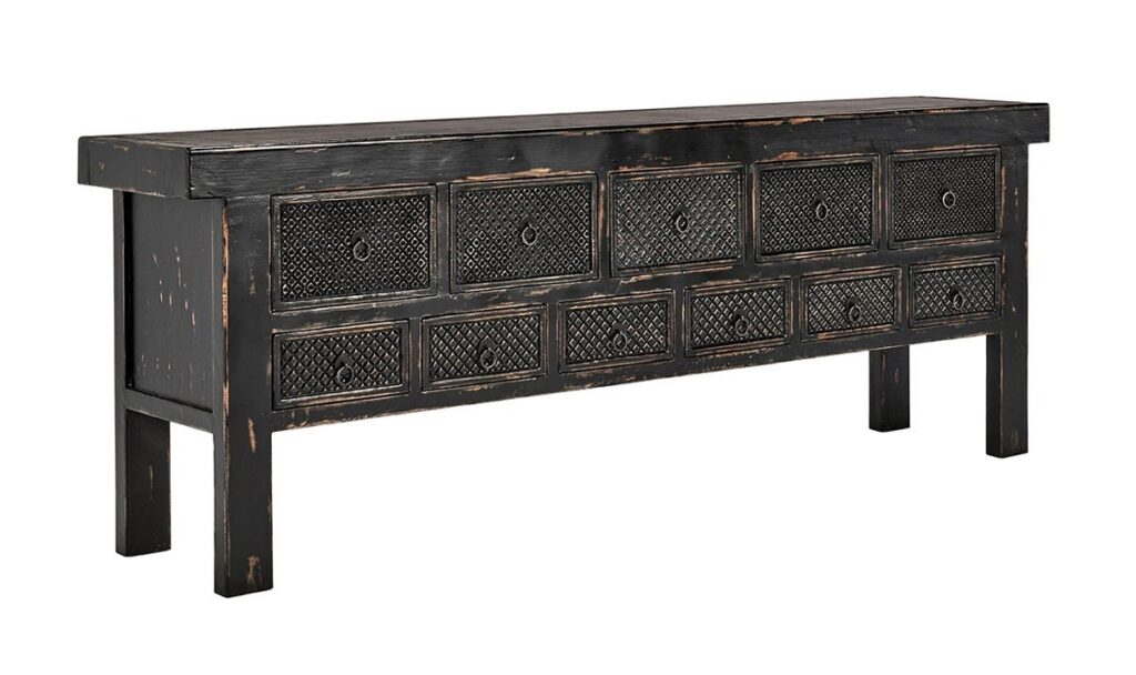 Long Black Console Table with Drawers | Terra Nova Designs