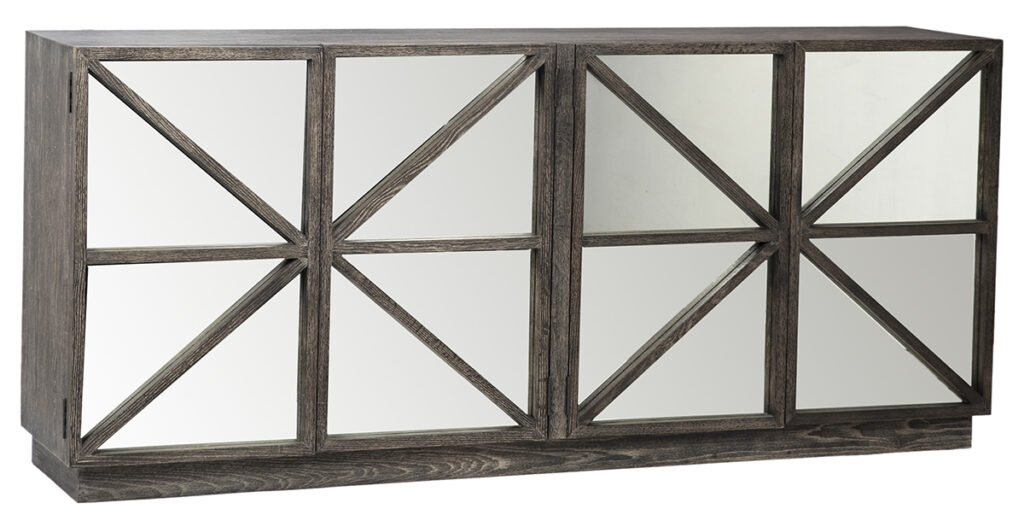 80″ Gila Wood Sideboard with Mirror Doors
