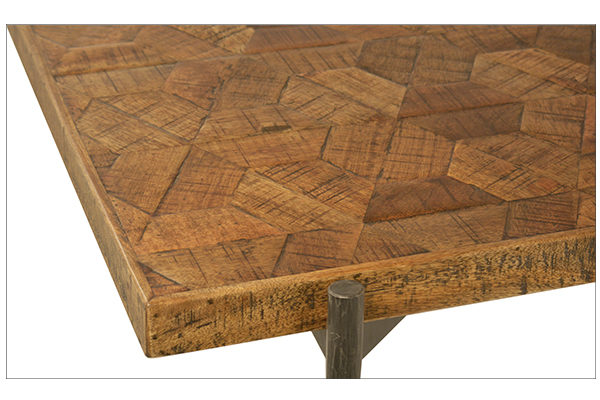 Detail showing the pattern on dining table top.