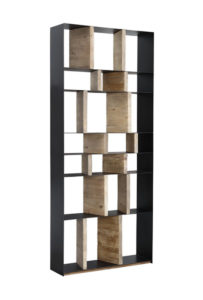 Steel and Wood Tall Bookcase