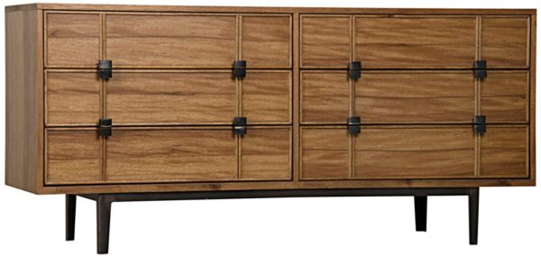 modern wood and iron sideboard with drawers