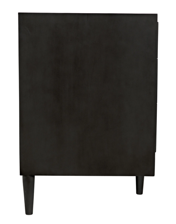 Large black dresser from Noir Trading, profile