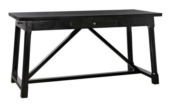Black desk with drawer