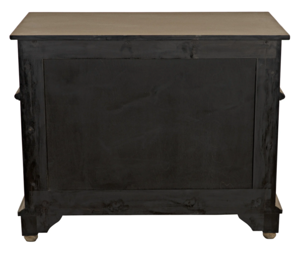 Traditional style small dresser, back