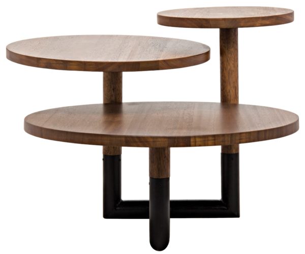 wood circular coffee table