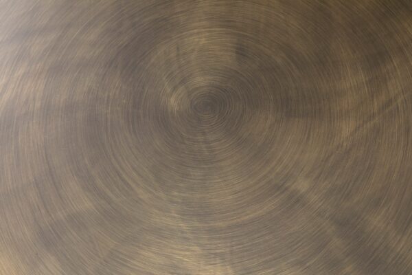 Dixon Round Coffee Table Steel with Aged Brass Finish top detail