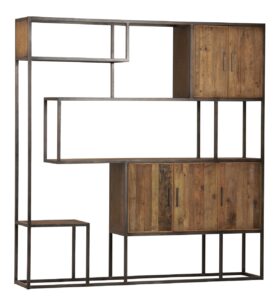 Lutz Wall Bookcase Cabinet