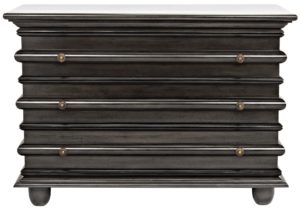42″ Ascona Small Black Chest of Drawers