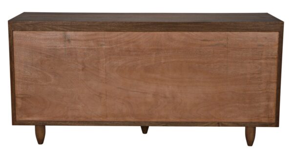 Large wood chest of drawers with diamond pattern front, back