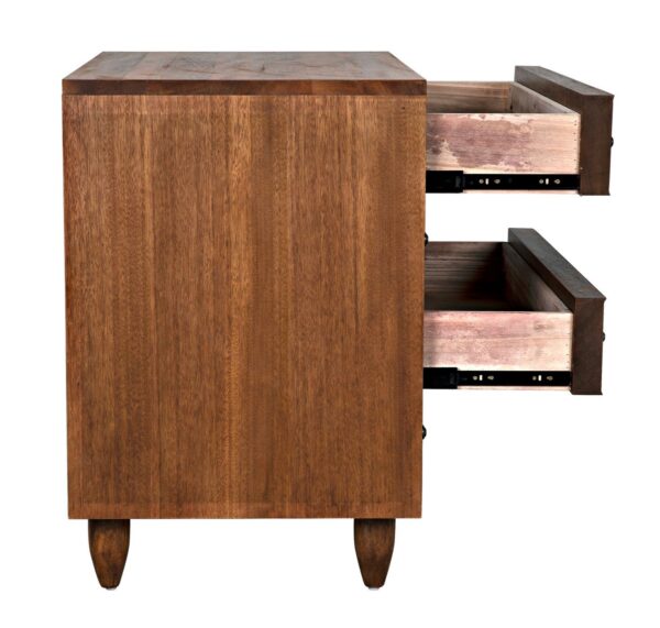 Small chest of drawers in dark walnut by Noir Furniture, profile