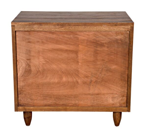 Small chest of drawers in dark walnut by Noir Furniture, back