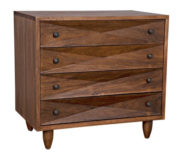 Small chest of drawers in dark walnut by Noir Furniture