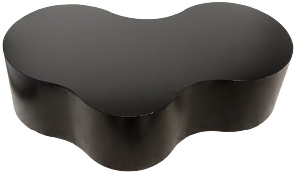 oblong wood black coffee table