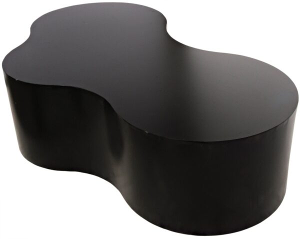 oblong wood black coffee table