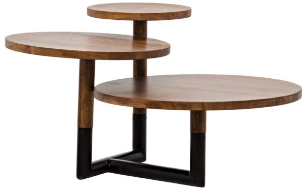 wood circular coffee table