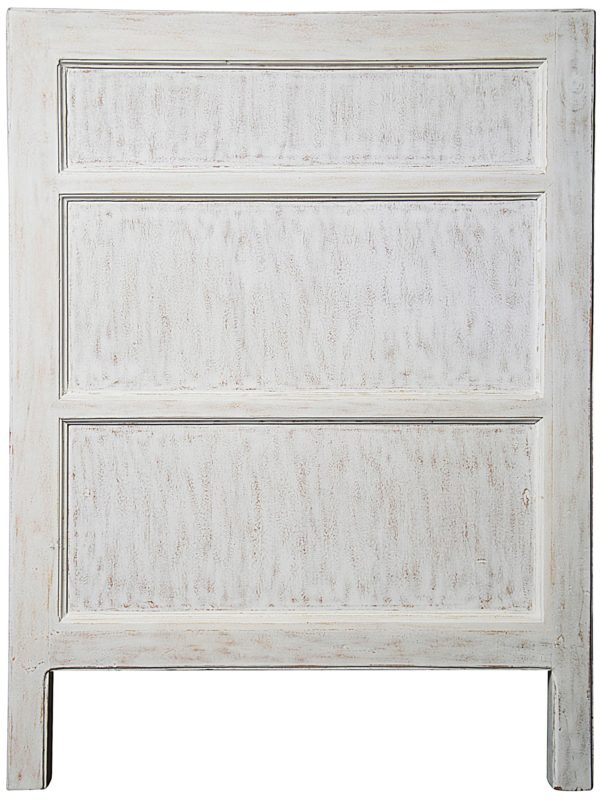 white wash wood dresser side view