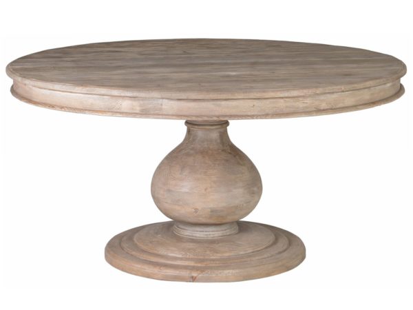 round wood dining table with pedestal