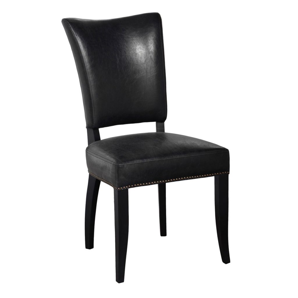 Ronan Black Vegan Leather Chair (Set of 2)