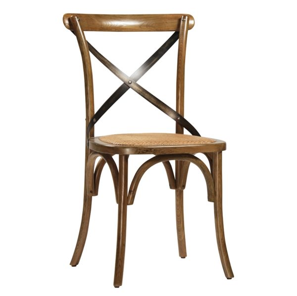 Bistro chair with rattan seat