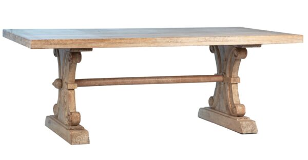 84" trestle dining table natural color