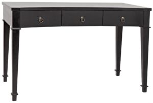 Small Black Desk with Curved Front