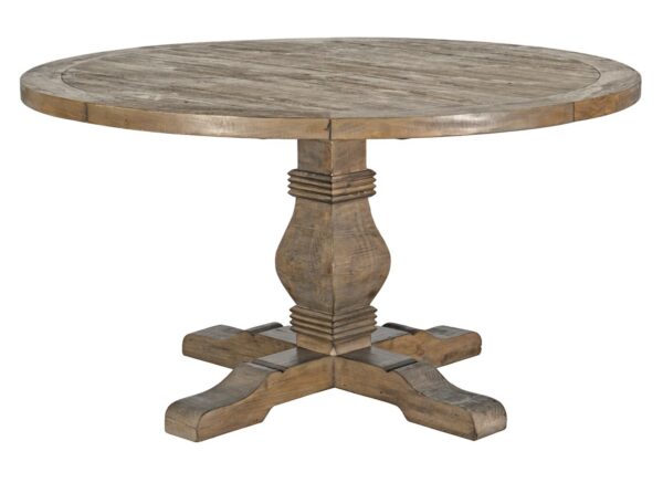 round wood dining table