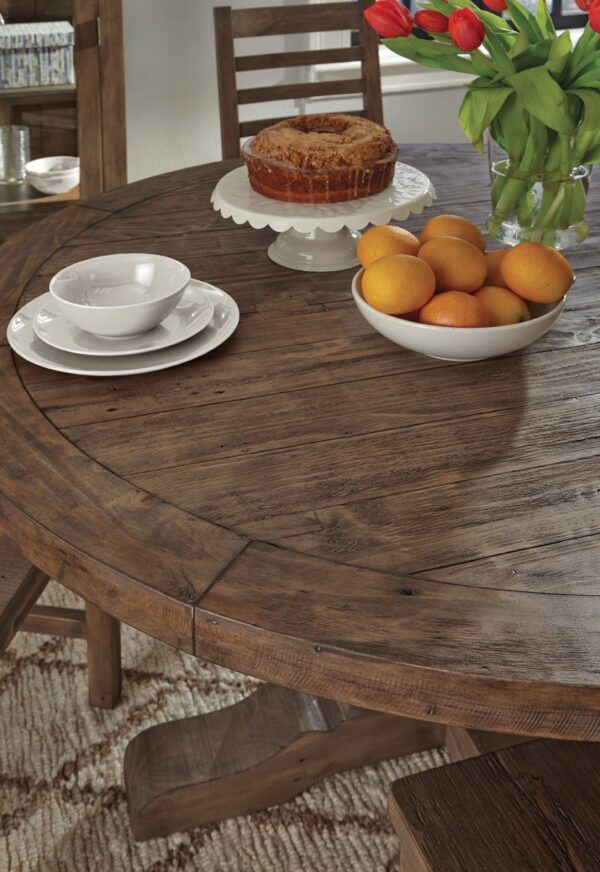 Caleb Round Dining Table top view