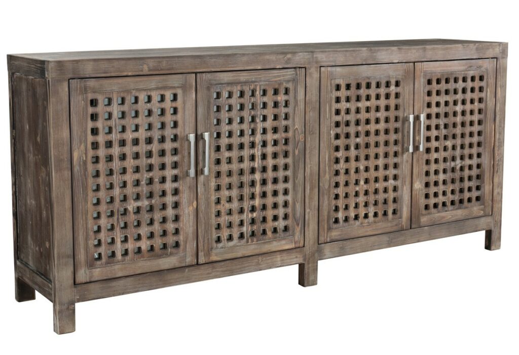 80″ Prado Reclaimed Wood Lattice Sideboard