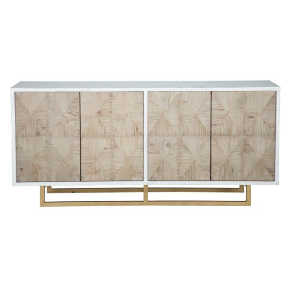 wood sideboard with white body