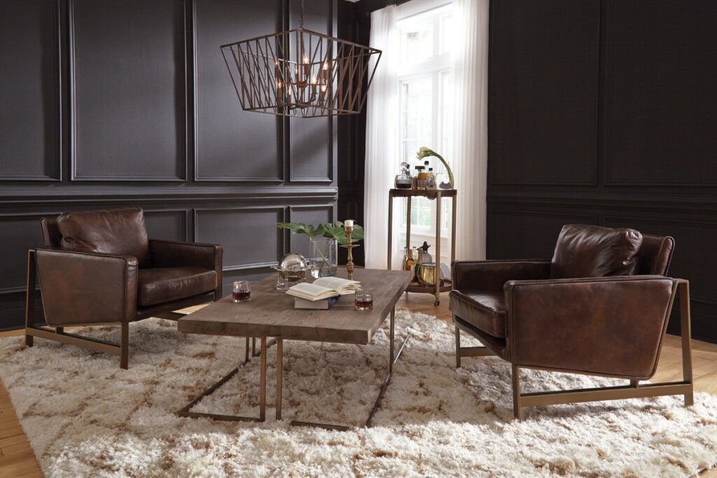 Chazzie Brown Leather Club Chair Terra Nova Designs