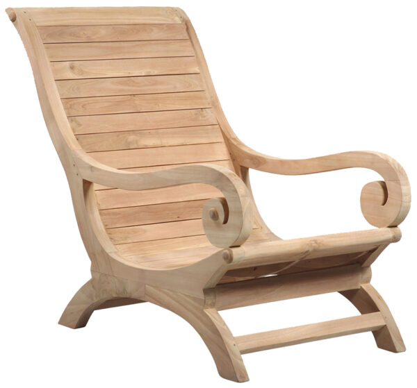 teak wood lounge chair