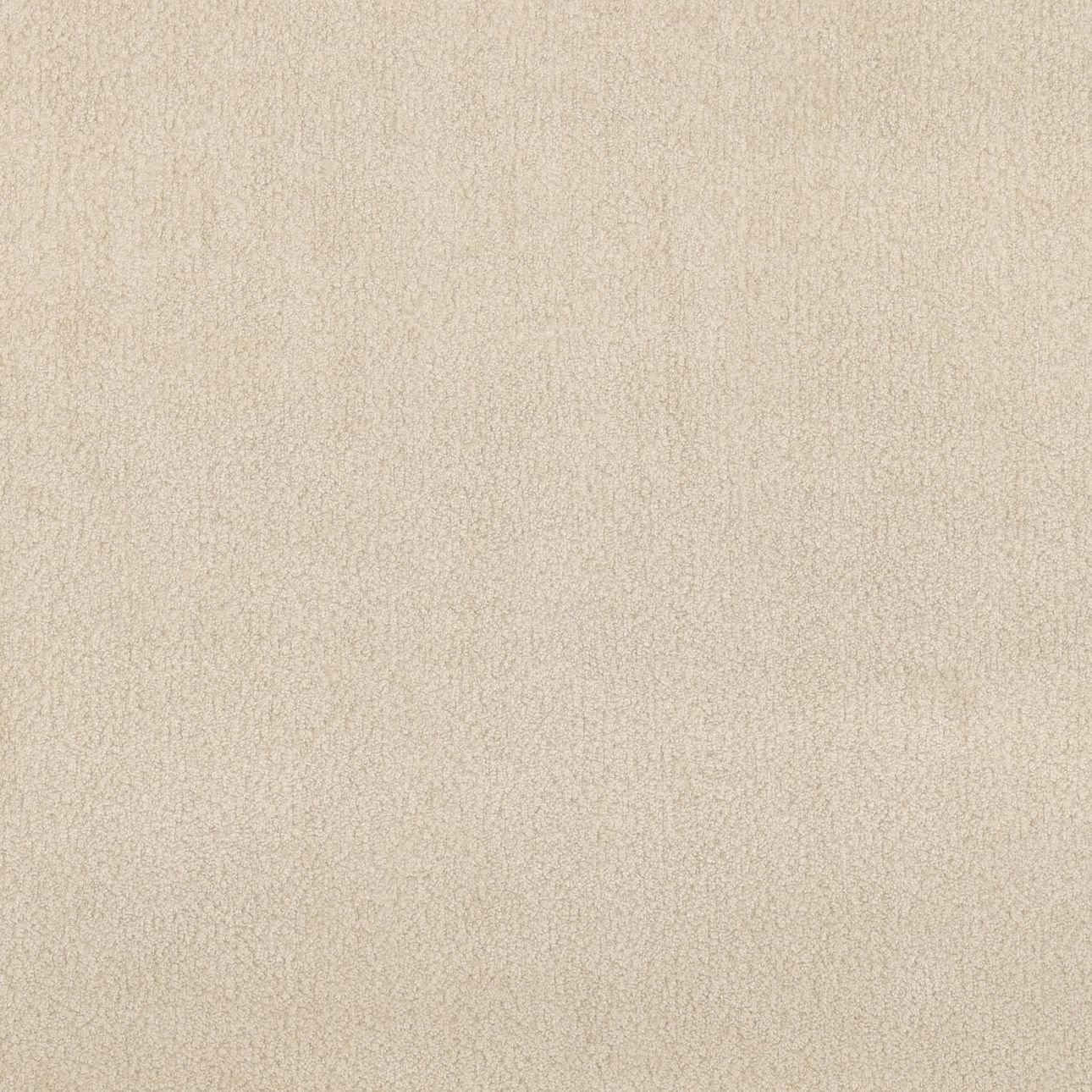 Occasional chair with sand chenille fabric cushions, iron frame, and wooden armrests. Fabric view