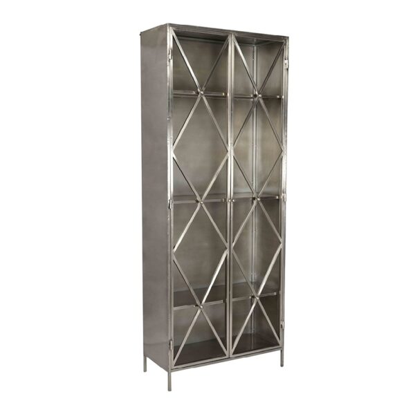 tall iron glass cabinet