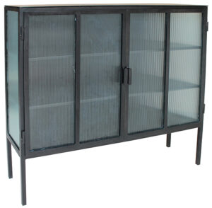51″ Verani Tall Glass Iron Sideboard