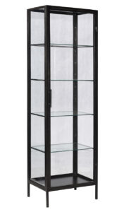 78″ Ben Metal and Glass Anker Cabinet
