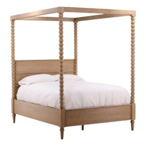 Natural Oak Marcellina Canopy Bed