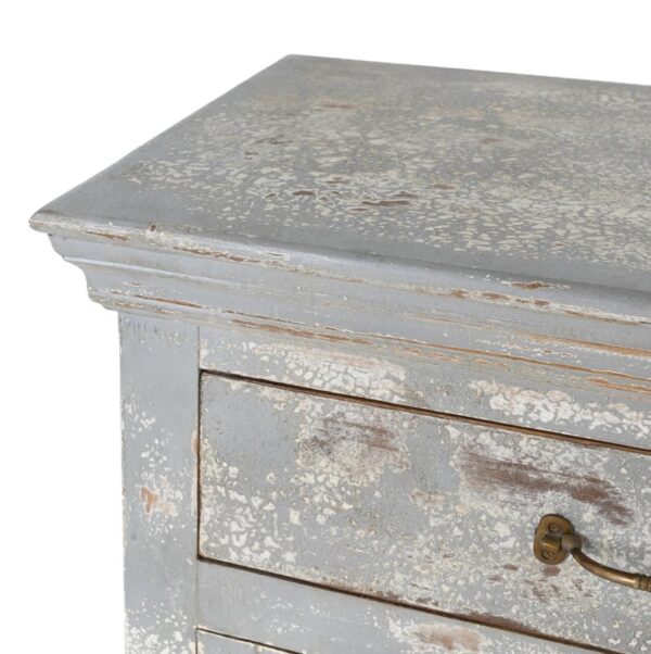 Blue grey rustic sideboard with doors and drawers, top