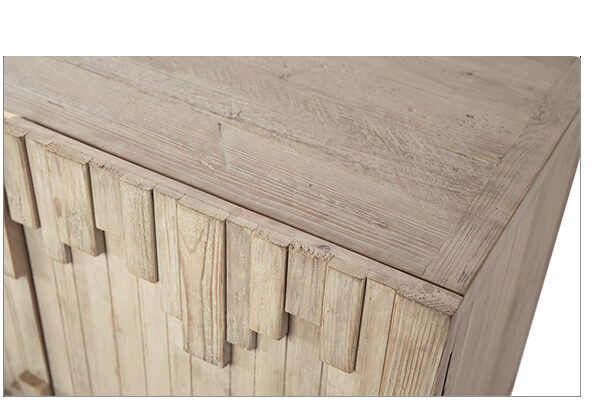 light wood sideboard close up