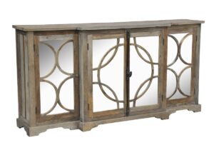 79″ Wells Reclaimed Wood Mirrored Sideboard