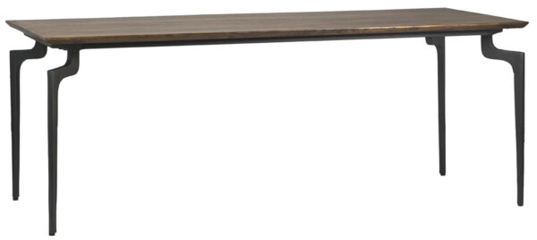 Avrika Mango Wood and Iron Dining Table front view