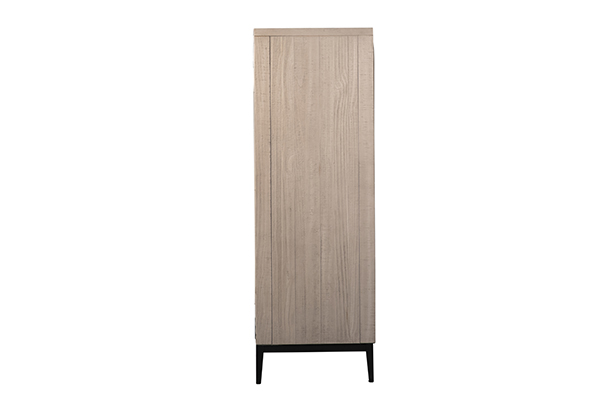 Grey wash tall wood dresser profile