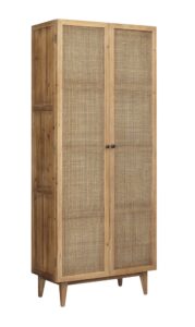 Mondale Tall Cabinet with Rattan Doors