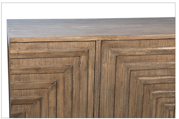 rustic wood cabinet close up