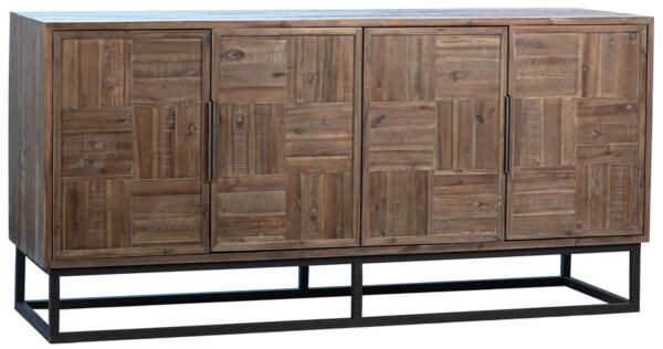 reclaimed wood and iron sideboard