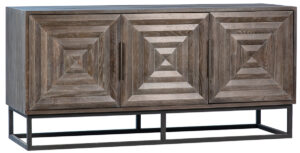 63″ Niccolo Rustic Grey Wood Sideboard