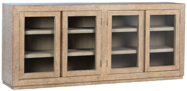 natural wood glass cabinet