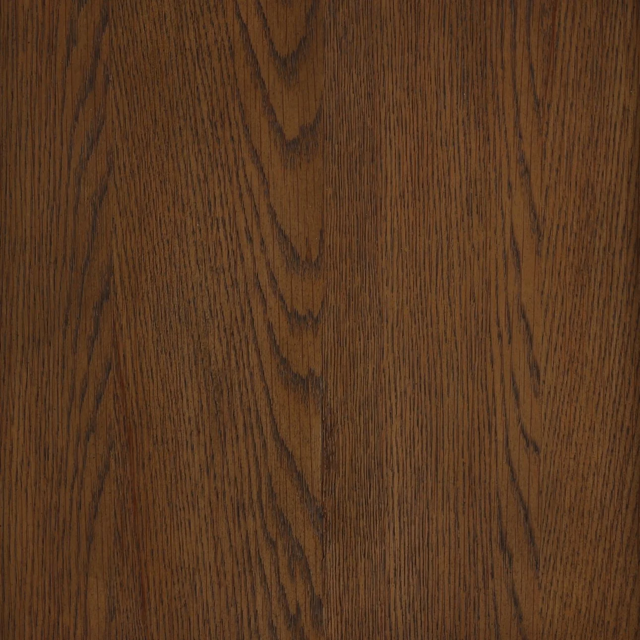 Sideboard in brown finish featuring four paneled cabinet doors, rubber wood construction with oak veneer, and a classic design on a sturdy leg base, detail finish