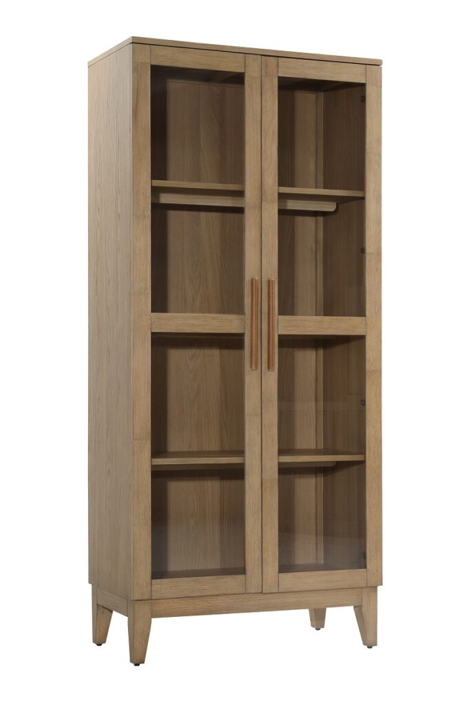 Malone Wood and Glass Cabinet