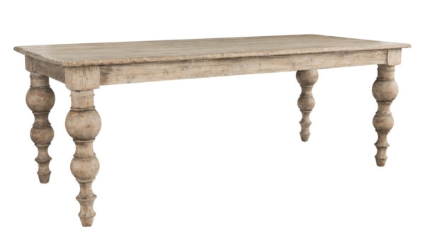 distressed wood dining table
