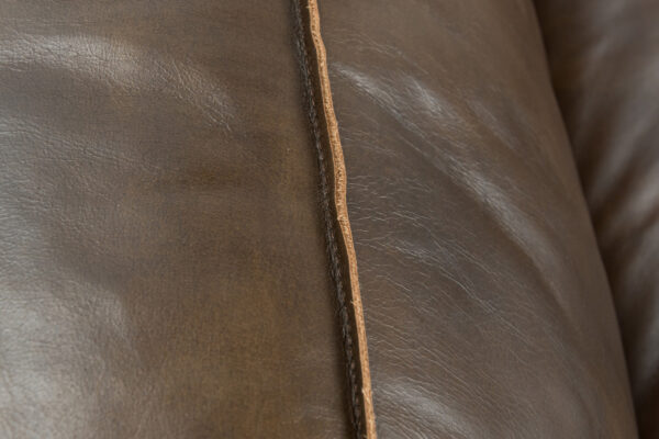Modern leather sofa close up